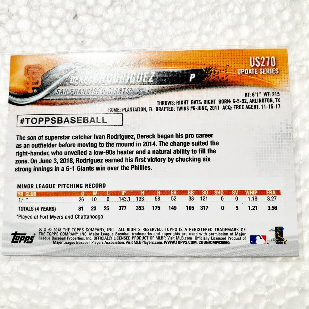 San Francisco Giants 6 Card Lot - BSBL [24_1] - Picture 10 of 14